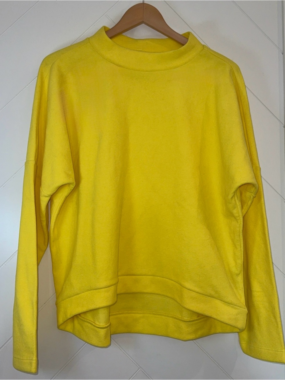 Dudley Stephens Greenpoint Boatneck Fleece Sunshine Mockneck sweatshirt $158 Med